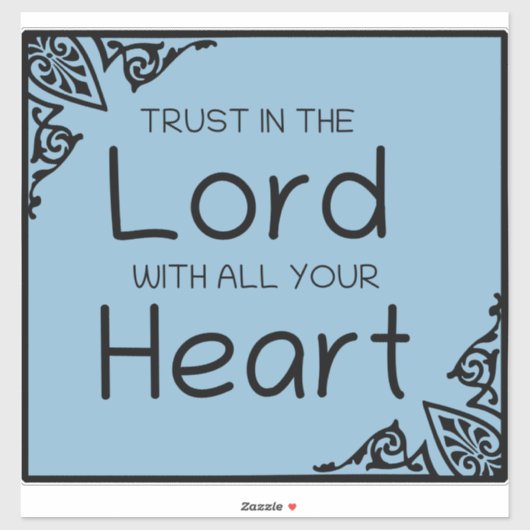 Sticker Confiance dans le Seigneur (Feuille)