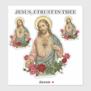 Sticker Confiance divine religieuse de pitié de Jésus de