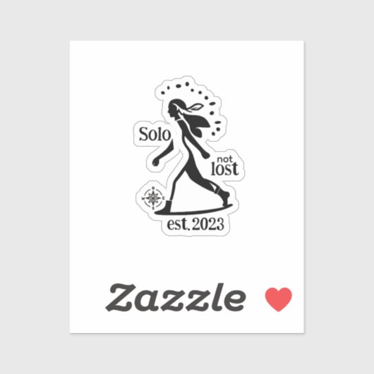 Sticker Confident Solo Traveler Statement  (Feuille)