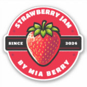 Sticker Confiture de fraises (Devant)