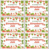 Sticker Confiture de fraises maison (Devant)