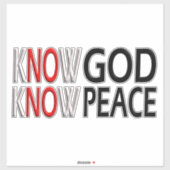 Sticker Connaître Dieu connaître la paix (Feuille)