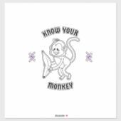 Sticker connaître votre singe (Feuille)