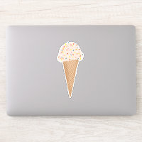Conne de crème glacée rose avec arrosage Illustrat