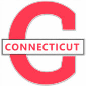 STICKER CONNECTICUT (Devant)