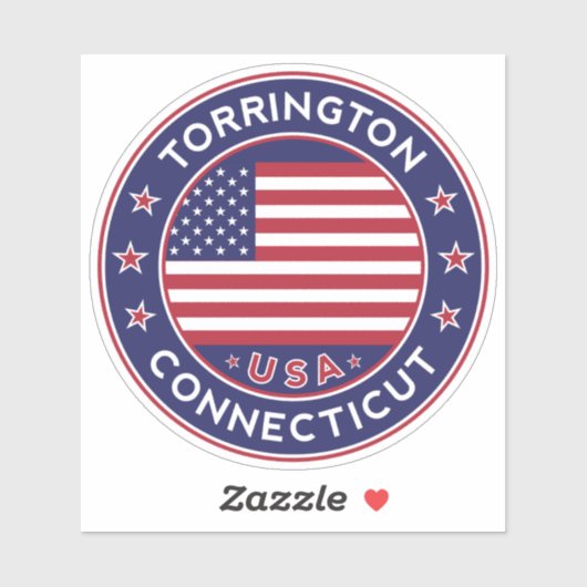 Sticker Connecticut de Torrington, Torrington (Feuille)