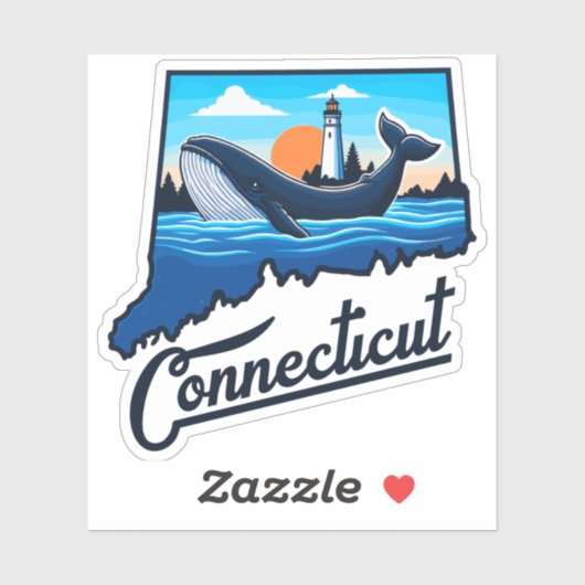 Sticker Connecticut Ocean (Feuille)