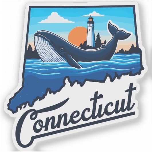 Sticker Connecticut Ocean (Devant)