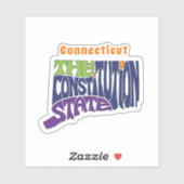 Sticker Connecticut Pseudo Word Art Décor auto (Feuille)