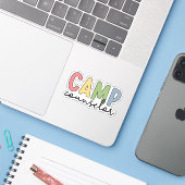 Sticker Conseiller de camp coloré (Ordinateur portable avec iPhone)