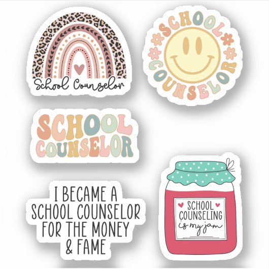 Sticker Conseiller scolaire mignon, Cadeau Pour Conseiller (Devant)