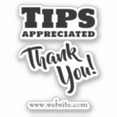 Sticker Conseils appréciés avec le lien du site Web (Recto)