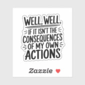 Sticker Conséquences de mes actes (Feuille)