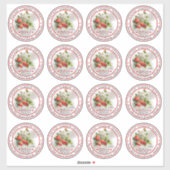 Sticker Conserve De Fraise Maison 3 En 16Feuille (Feuille)