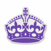 Sticker Conserver le calme Couronne pourpre (Devant)