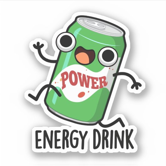 Sticker Consommation d'énergie amusant Énergétique Drink P (Devant)