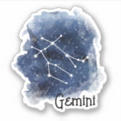Sticker Constellation de nuit étoilée Gemini Coupe personn (Devant)