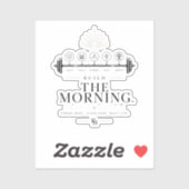 Sticker Construire la matinée™ | Vie de routine matinale d (Feuille)