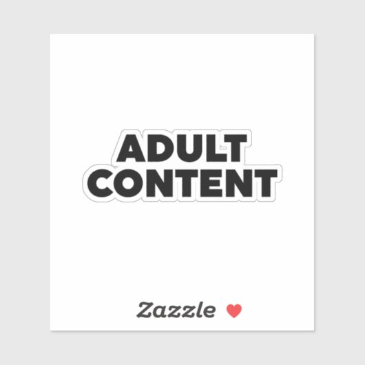 Sticker Contenu adulte (Feuille)