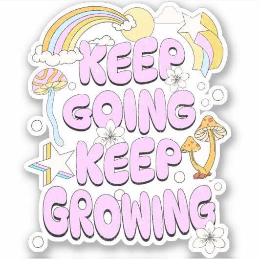 Sticker Continuer à croître (Devant)