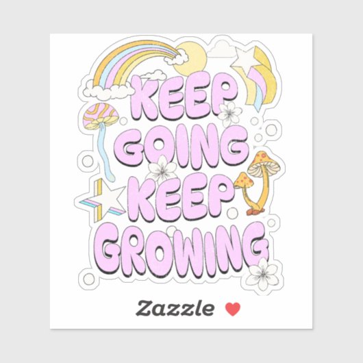 Sticker Continuer à croître (Feuille)