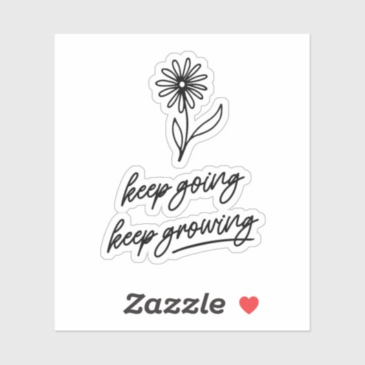 Sticker Continuer à grandir (Feuille)