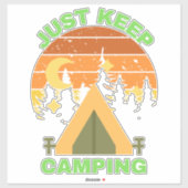 STICKER CONTINUER LE CAMPING (Feuille)
