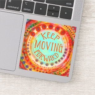 Sticker Continuez à aller de l'avant Encouragement coloré