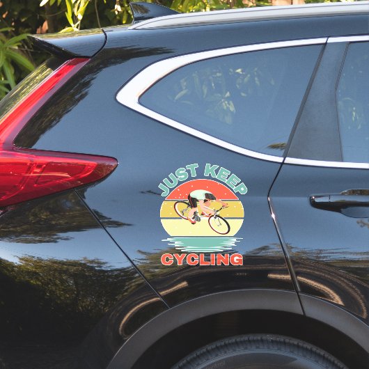 STICKER CONTINUEZ À FAIRE DU VÉLO (Coté voiture)
