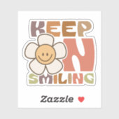 Sticker Continuez à sourire (Feuille)