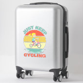 STICKER CONTINUEZ JUSTE À FAIRE DU CYCLISME (Sur valise)