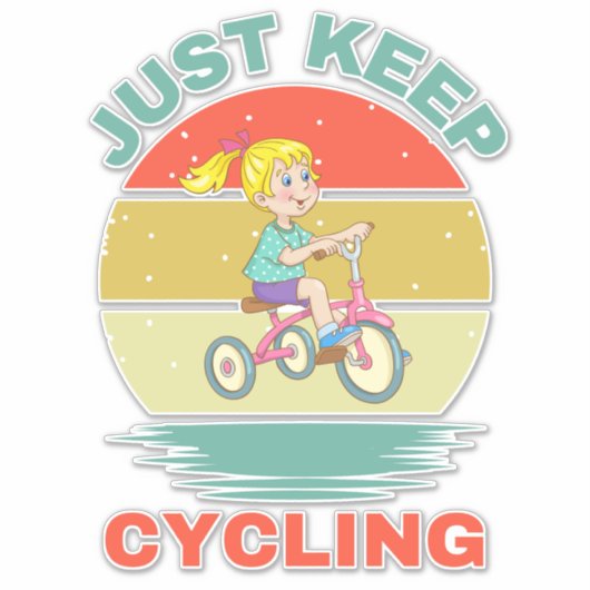 STICKER CONTINUEZ JUSTE À FAIRE DU CYCLISME (Devant)