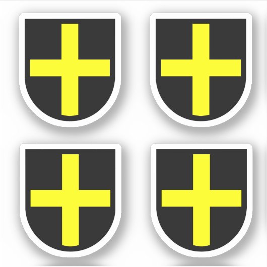 Sticker Contour 4-up du Bouclier de St. David (Devant)