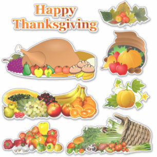 Sticker Contour bon thanksgiving