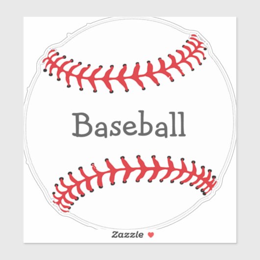 Sticker Contour Conception Baseball (Feuille)