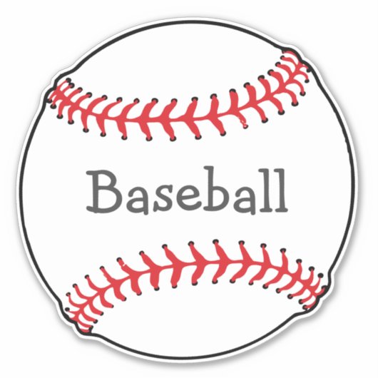 Sticker Contour Conception Baseball (Devant)