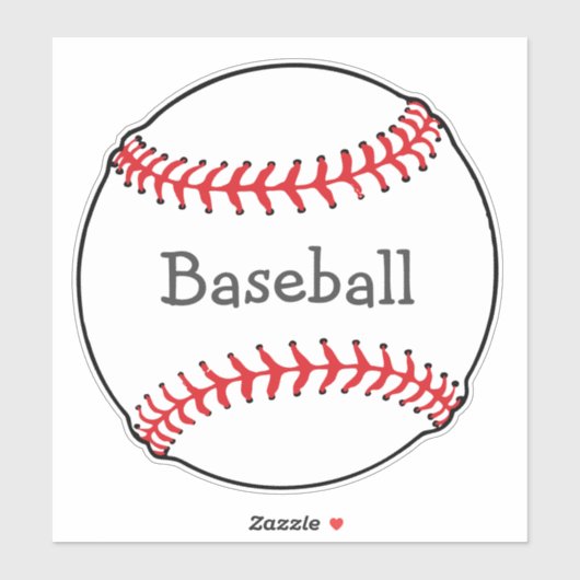 Sticker Contour Conception Baseball (Feuille)