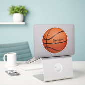 Sticker Contour Conception Basketball (Ordinateur portable sur le bureau)