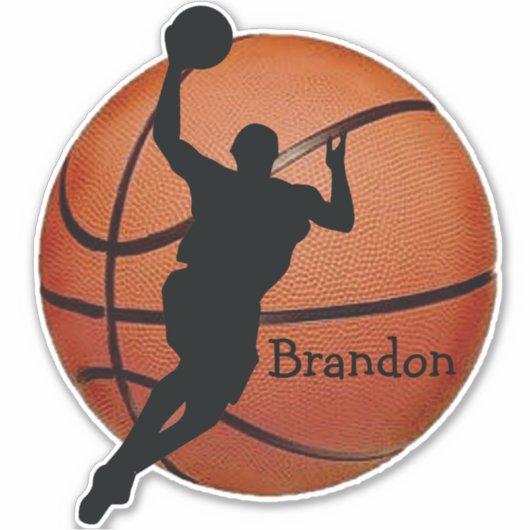Sticker Contour Conception Basketball (Devant)