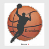 Sticker Contour Conception Basketball (Feuille)