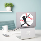 Sticker Contour Conception Batterie de Baseball (Ordinateur portable sur le bureau)