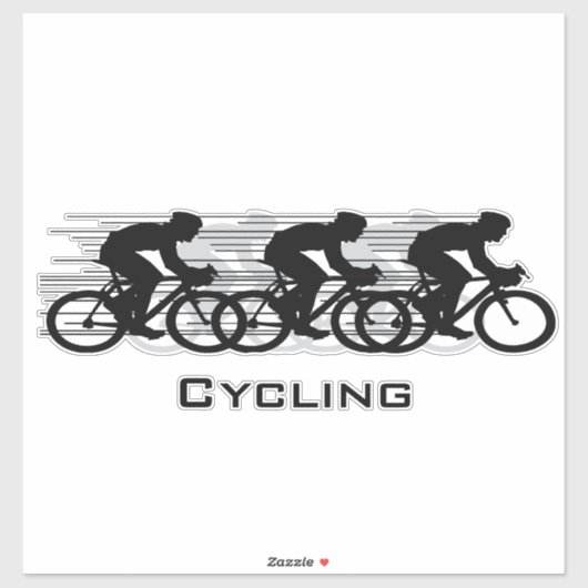 Sticker Contour Conception Cycliste (Feuille)