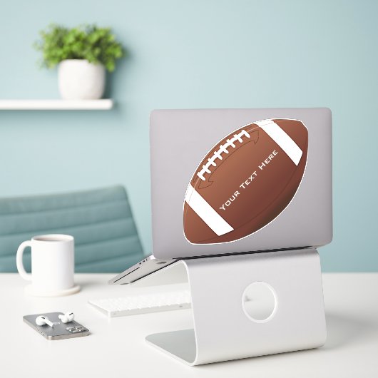 Sticker Contour Conception Football (Ordinateur portable sur le bureau)