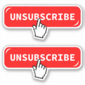 Sticker Contour-Cut du bouton Désabonnement (Devant)
