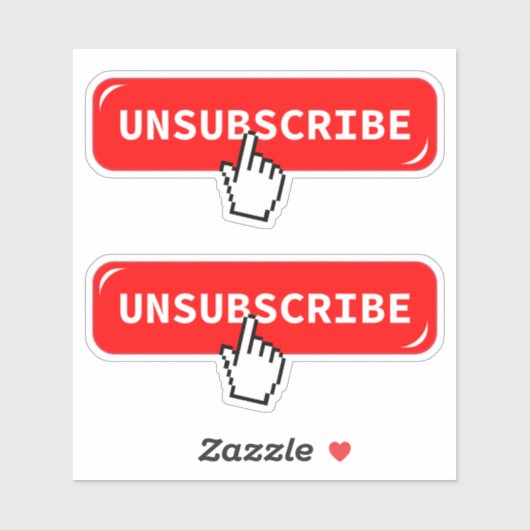 Sticker Contour-Cut du bouton Désabonnement (Feuille)