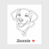 Sticker Contour de chien (Feuille)