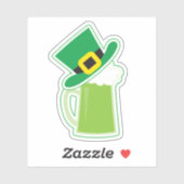 Sticker Contour de la bière irlandaise (Feuille)