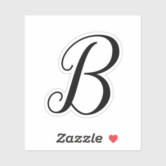 Sticker Contour de la lettre de découpe monogramme de scri (Feuille)