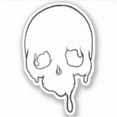 Sticker Contour de la tête de goutte personnalisable (Devant)