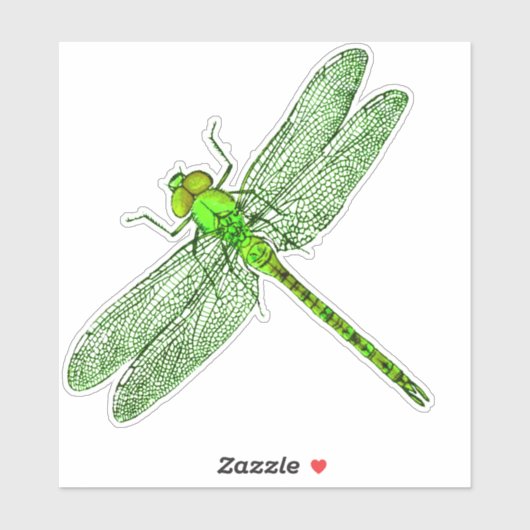 Sticker Contour de libellules vertes (Feuille)